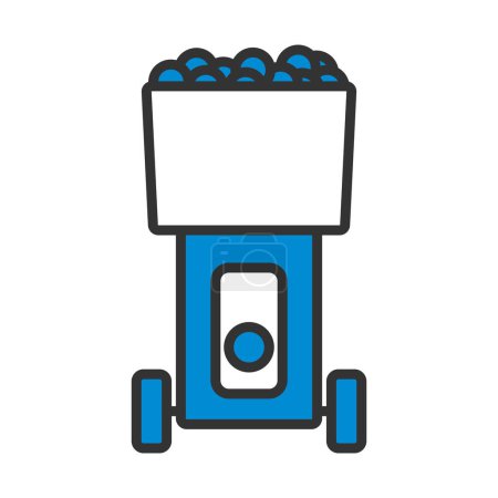 Illustration for Tennis Serve Ball Machine Icon. Editable Bold Outline With Color Fill Design. Vector Illustration. - Royalty Free Image