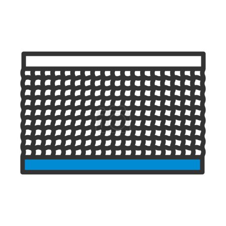 Illustration for Tennis Net Icon. Editable Bold Outline With Color Fill Design. Vector Illustration. - Royalty Free Image