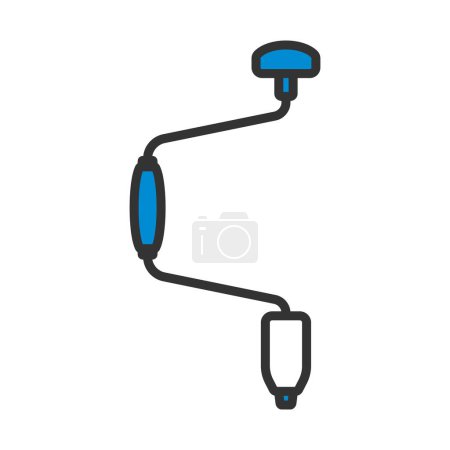 Auger Icon. Editable Bold Outline With Color Fill Design. Vector Illustration.