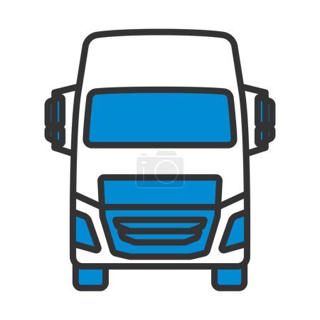 Illustration for Truck Icon. Editable Bold Outline With Color Fill Design. Vector Illustration. - Royalty Free Image