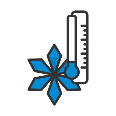 Winter Cold Icon. Editable Bold Outline With Color Fill Design. Vector Illustration.