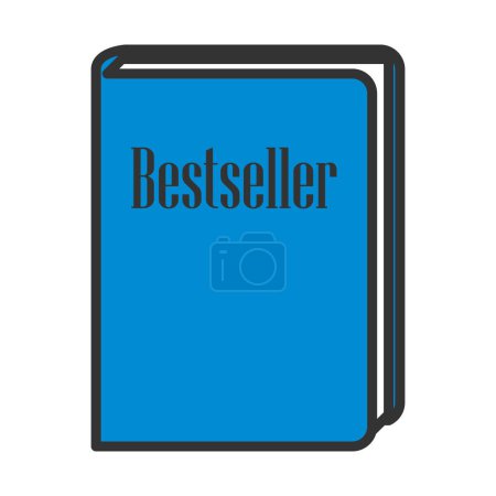 Bestseller Book Icon. Editable Bold Outline With Color Fill Design. Vector Illustration.