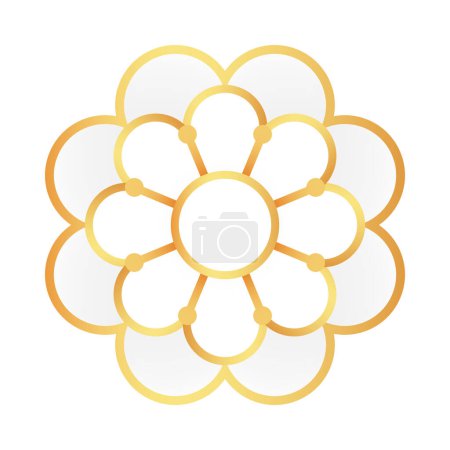 Illustration for Chinese Lunar New Year flower element. Suitable for concept Lunar New Year holiday card, banner, poster, flyer. Vector illustration. - Royalty Free Image