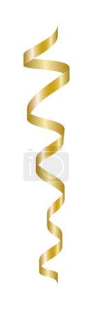 Téléchargez les illustrations : Ruban spirale doré. Illustration vectorielle. - en licence libre de droit