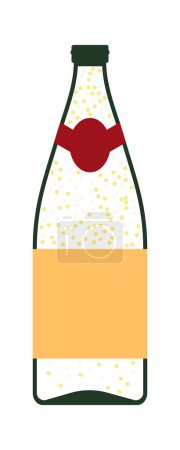 Illustration for Champagne Bottle Icon. Vector illustration. - Royalty Free Image