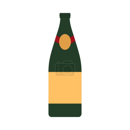 Illustration for Champagne Bottle Icon. Vector illustration. - Royalty Free Image