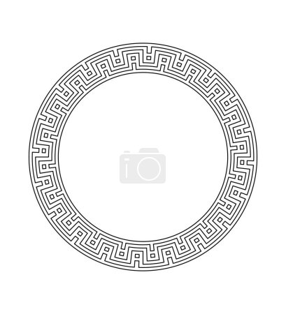 Illustration for Black circle ornament border. Vector illustration. - Royalty Free Image