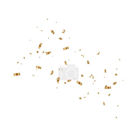 Illustration for Golden confetti element. Vector illustration. - Royalty Free Image