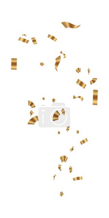 Illustration for Golden confetti element. Vector illustration. - Royalty Free Image
