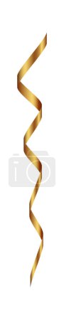 Goldenes Spiralband. Vektorillustration.
