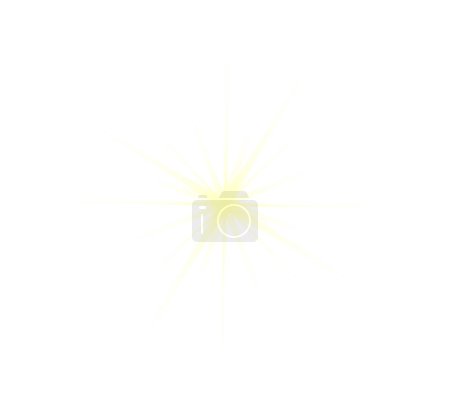 Illustration for Glowing Glare Star Icon. Vector illustration. - Royalty Free Image