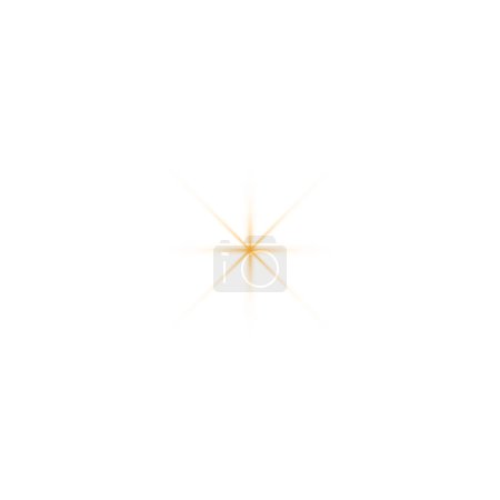 Glowing Glare Star Icon. Vector illustration.