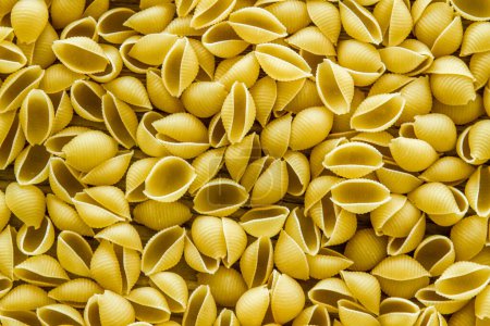 Photo for Close up view of orecchiette pasta, a unique shape in Italian cuisine. - Royalty Free Image