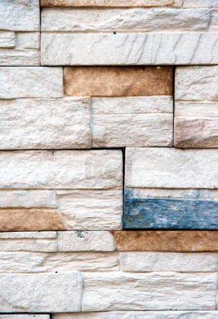 Photo for Stone wall design, modern and old textured backgrounds, urban construction material. - Royalty Free Image