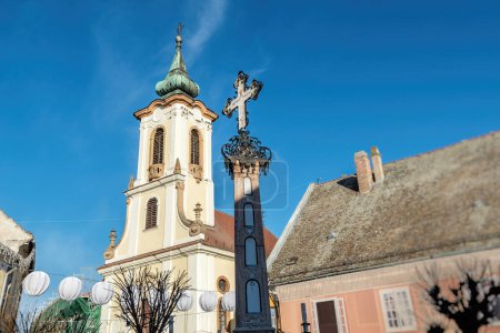 Photo for Blagovestenska Church and Main Square of Szentendre, Hungary - Royalty Free Image