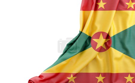 Flag of Grenada with empty space on the left. Isolated. 3D Rendering