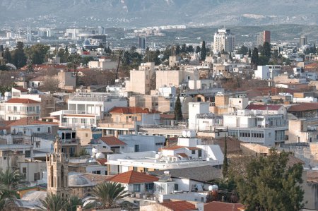 View of Nicosia old Town and buffer zone. Cyprus