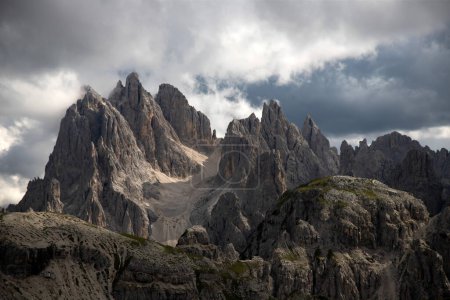 Die zerklüfteten Gipfel der Cadini di Misurina, Sextner Dolomiten, Südtirol, Südtirol, Italien, Europa
