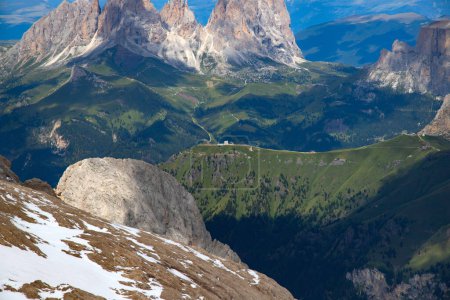 Fantastic dramatic view on Dolomites Alps. Italy. Wonderful nature landscape.