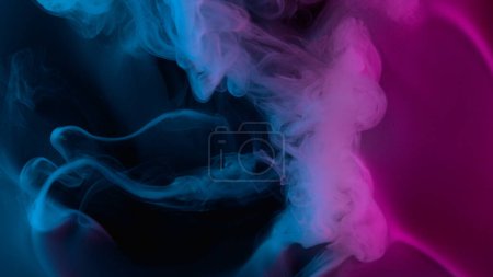 Foto de Neon atmospheric smoke, abstract background, close-up. - Imagen libre de derechos