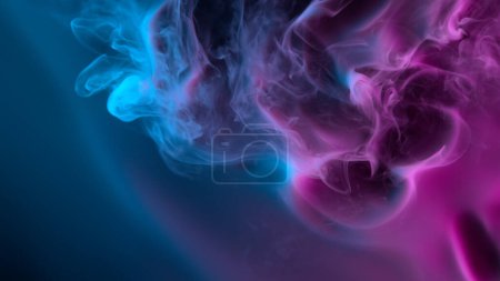 Photo for Neon atmospheric smoke, abstract background, close-up. - Royalty Free Image
