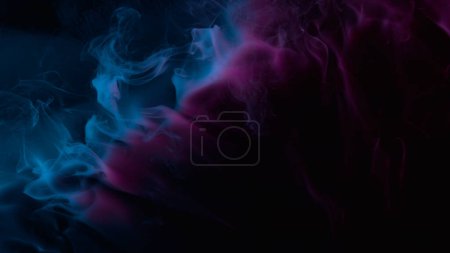 Photo for Neon atmospheric smoke, abstract background, close-up. - Royalty Free Image
