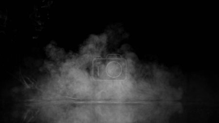 Photo for Abstract white smoke on black background - Royalty Free Image