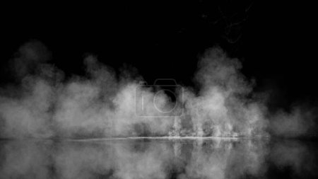 Foto de Humo blanco abstracto sobre fondo negro - Imagen libre de derechos