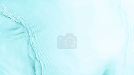 Téléchargez les photos : Gros plan sur les éclaboussures de surface de l'eau sur fond bleu clair - en image libre de droit