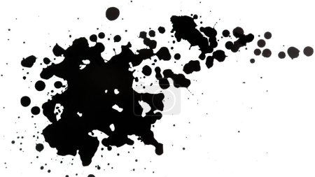 Photo for Macro Shot of Black Ink Drops Isolated on White Background - Royalty Free Image