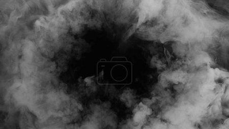 Foto de Humo atmosférico blanco, fondo abstracto, primer plano. - Imagen libre de derechos