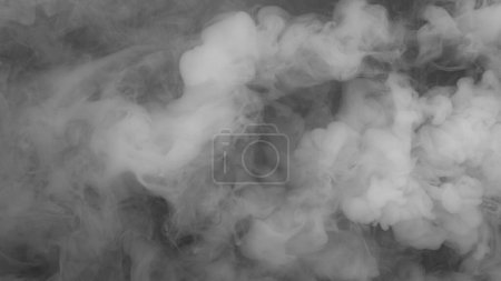 Weißer atmosphärischer Rauch, abstrakter Hintergrund, Nahaufnahme.