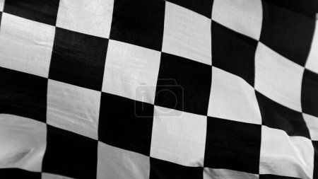 Foto de Bandera a cuadros, fondo de carrera final, competencia de fórmula uno - Imagen libre de derechos