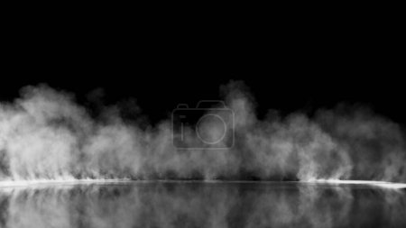 Foto de Fondo de textura de humo blanco atmosférico abstracto en negro - Imagen libre de derechos