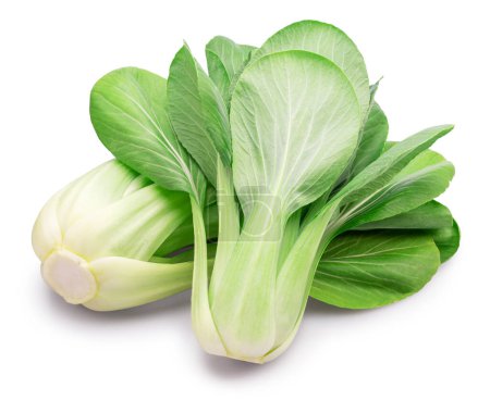 Photo for Bok choy or chinese cabbage isolated on white background. File contains clipping path. - Royalty Free Image