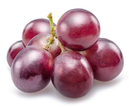 Photo for Small bunch of red table grape isolated on white background. - Royalty Free Image