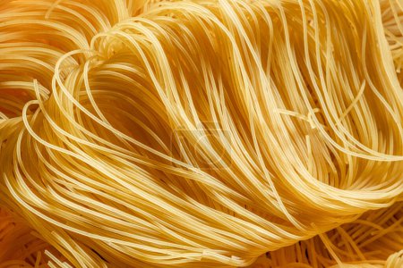 Photo for Italian pasta vermicelli close-up. Food background. - Royalty Free Image