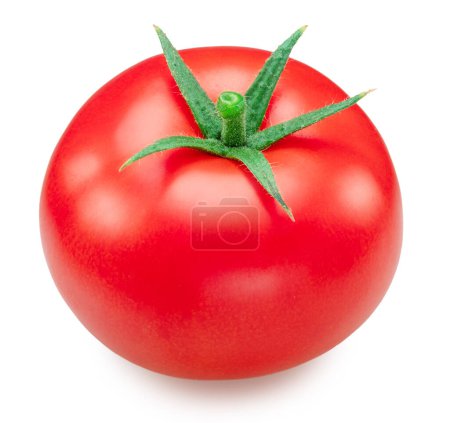 Téléchargez les photos : Tomate rouge isolée sur fond blanc. Le fichier contient le chemin de coupe. - en image libre de droit