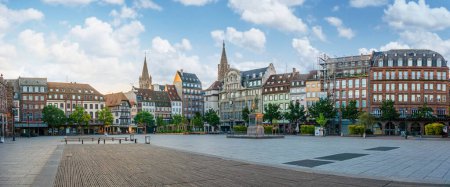 Photo for Kleberplatz or Place Kleber the central square of Strasbourg, France. - Royalty Free Image