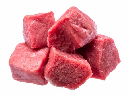 Photo for Beef cuts isolated on white background. File contains clipping paths. - Royalty Free Image