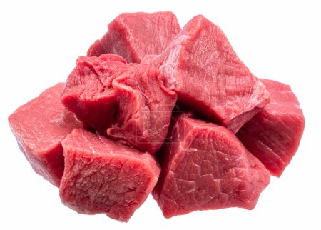 Beef cuts isolated on white background. File contains clipping paths.