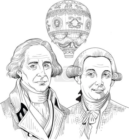 Joseph Michel Montgolfier und Jacques Etienne Montgolfier waren Flugpioniere, Ballonfahrer und Papierhersteller aus der Gemeinde Annonay in der Ardche, Frankreich.