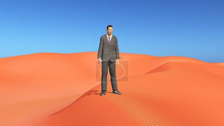 Photo for Businessman in the desert - Royalty Free Image