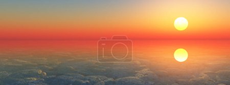 Téléchargez les photos : Eaux peu profondes avec fonds marins rocheux au coucher du soleil - en image libre de droit
