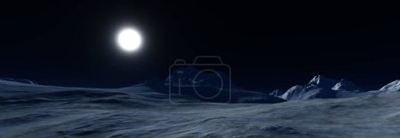 Photo for Lunar landscape and sun - Royalty Free Image