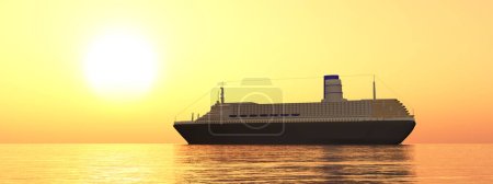 Photo for Cruise ship at sunset - Royalty Free Image
