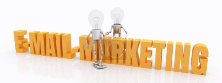 Photo for E-Mail-Marketing - Light bulb figures - Royalty Free Image