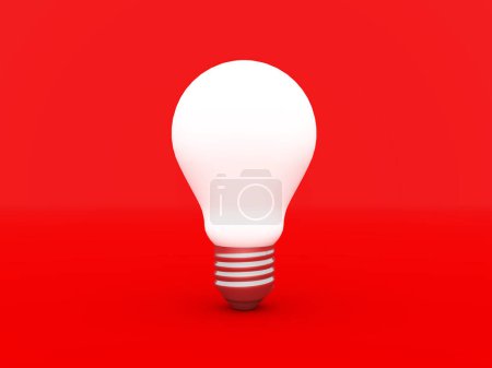Photo for Light bulb against red background - Royalty Free Image