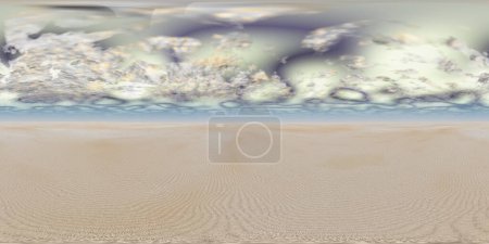 Téléchargez les photos : Paysage désertique étranger et ciel nuageux - en image libre de droit