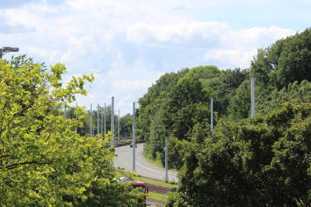 Foto de Vista de la calle universitaria en la Universidad del Ruhr Bochum en Alemania - Imagen libre de derechos
